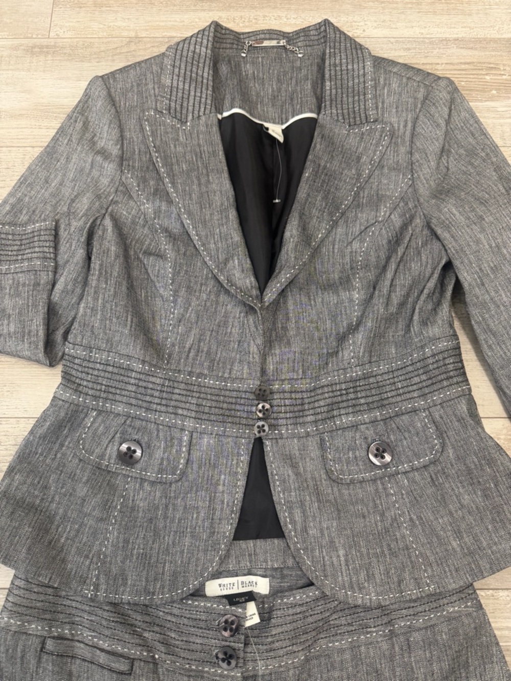 WHBM Gray Women's 2Pc Pant Suit Set - NWT - Picture 7 of 11